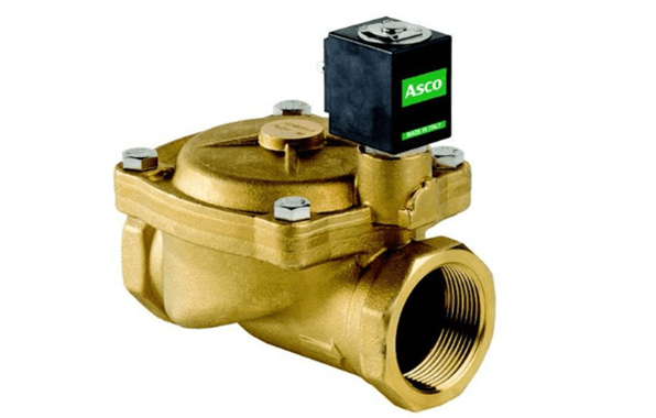 ASCO general purpose solenoid valve designed to control water, air, inert gases, steam and non-corrosive fluids